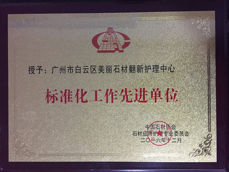 標(biāo)準(zhǔn)化工作先進(jìn)單位